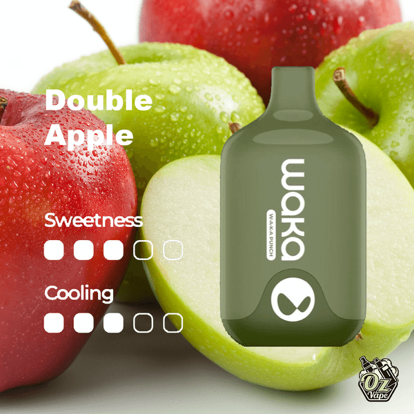 WAKA SMASH 6000 PUFF – DOUBLE APPLE - Just Vapes Shop Australia WAKA SMASH 6000 PUFF – DOUBLE APPLE - Just Vapes Shop Australia