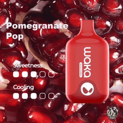 WAKA SMASH 6000 PUFF – POMEGRANATE POP - Just Vapes Shop Australia
